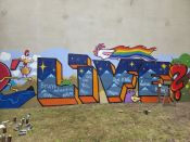 Ev. Paul-Gerhardt-Kirchengemeinde Lichtenberg: Graffiti-Projekt „Gestalte deinen Raum“. Foto: Projekt