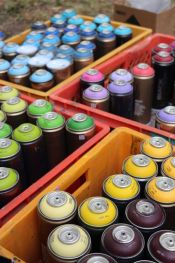 Ev. Paul-Gerhardt-Kirchengemeinde Lichtenberg: Graffiti-Projekt „Gestalte deinen Raum“. Foto: Projekt