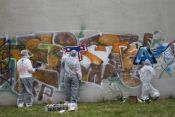 Ev. Paul-Gerhardt-Kirchengemeinde Lichtenberg: Graffiti-Projekt „Gestalte deinen Raum“. Foto: Projekt