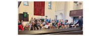 "Bitte mehr davon!" – Bläserworkshop mit Matthias Jann für Bläserinnen und Bläser des Kirchenkreises in Berlin-Karlshorst. Foto: Hans-Georg Furian