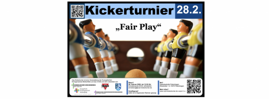 Kickerturnier in Petershagen am 28. Februar 2026 – Anmeldung jetzt!