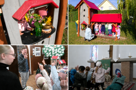 Wo wohnt Gott? Woran erkennt man eine Kirche? Und darf dort auch gelacht werden? Projektwoche „Wir sind Kirche“&nbsp;im&nbsp;Evangelischen Kindergarten Mahlsdorf. Fotos: Ev. Kindergarten Mahlsdorf