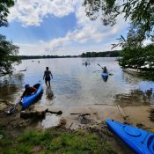 „schaut hin“ – kreatives Brainstormen auf dem Wasser. Foto: Friedrich Böhme