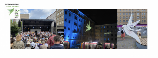 Mehr als 1.500 Menschen besuchen den Kreiskirchentag auf dem Campus für Demokratie in Berlin-Lichtenberg. Fotos: ekbso.de
