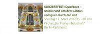KONZERTFEST: Querbeet – Musik rund um den Globus und quer durch die Zeit