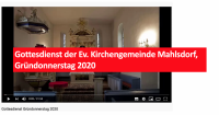 Gottesdienst der Ev. Kirchengemeinde Mahlsdorf, Gründonnerstag 9. April 2020