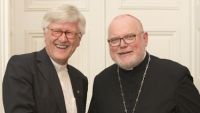 Der Ratsvorsitzende der Evangelischen Kirche in Deutschland (EKD), Landesbischof Dr. Heinrich Bedford-Strohm, und der Vorsitzende der Deutschen Bischofskonferenz, Kardinal Reinhard Marx. Foto: EKD