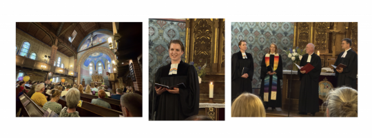 Evangelische Kirchengemeinde Berlin-Adlershof (v.l.n.r.:) Pfarrerin Maike Schöfer, Pfarrerin Juliane Bach (Johannisthal), Superintendent Hans-Georg Furian und Pfarrer Wolfram Geiger (Altglienicke). Fotos: ekbso.de