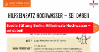 Sozdia Stiftung Berlin: Hilfseinsatz Hochwasser – sei dabei!