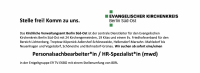 Das Kirchliche Verwaltungsamt Berlin Süd-Ost sucht ab sofort eine/einen Personalsachbearbeiter*in / HR-Spezialist*in (mwd) in der Entgeltgruppe E9 TV-EKBO mit einem Stellenumfang von 80 Prozent