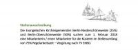 Die Evangelischen Kirchengemeinden Berlin-Niederschöneweide und Berlin-Oberschöneweide suchen eine Mitarbeiterin/einen Mitarbeiter für die Küsterei.