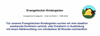 Evangelischer Kindergarten im Dorf Marzahn: Erzieher:in gesucht