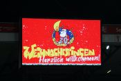 Union Berlin: "Eiserne Bläser" des Ev. Kirchenkreises Berlin Süd-Ost spielen beim Weihnachtssingen 2022 im Stadion An der Alten Försterei. Foto: Jürgen Bosenius