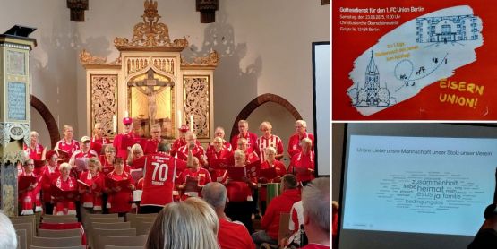 Liebe, Stolz und ganz viel Eisern! Union! Gottesdienst zum Saisonauftakt des 1. FC Union Berlin in Oberschöneweide. Fotos: Judith Kierschke
