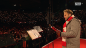 Union Berlin: "Eiserne Bläser" des Ev. Kirchenkreises Berlin Süd-Ost spielen beim Weihnachtssingen 2022 im Stadion An der Alten Försterei. Foto: rbb